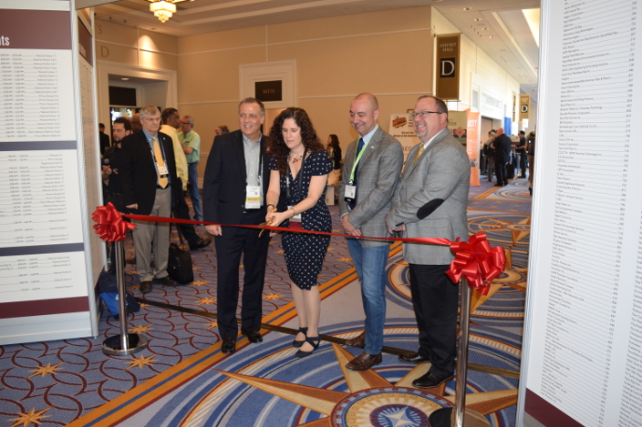 Ribbon Cutting From left, Frank Firsching, NASTT Chair; Jennifer Glynn, NASTT’s 2017 No-Dig Show Program Chair; Enrico Boi, ISTT Chair; and Don Del Nero, NASTT’s 2017 No-Dig Show Program Vice Chair.