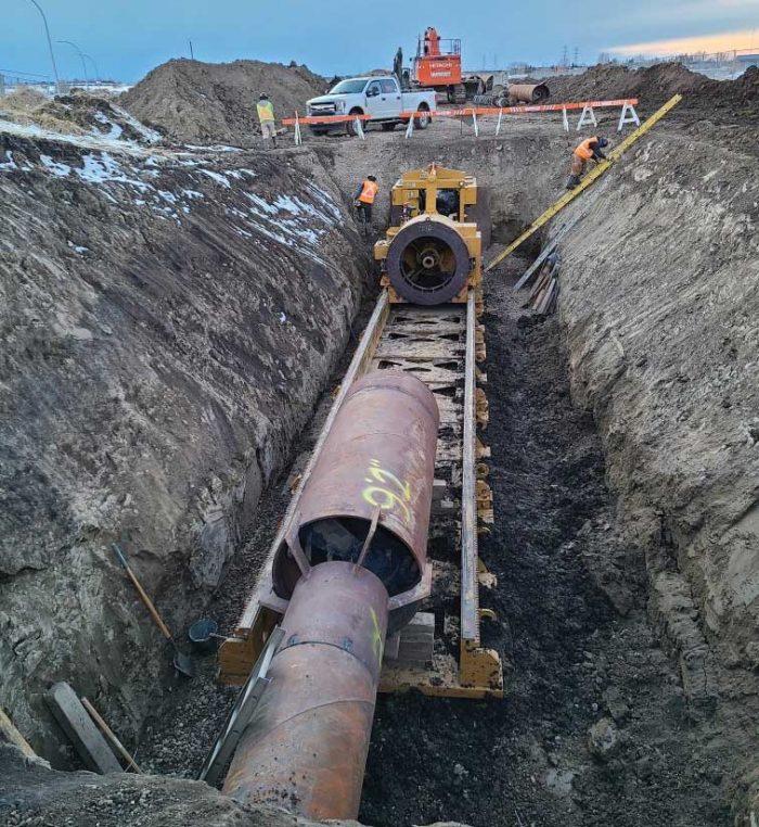 Large Diameter Guided Bore in Alberta, Canada Trenchless Technology