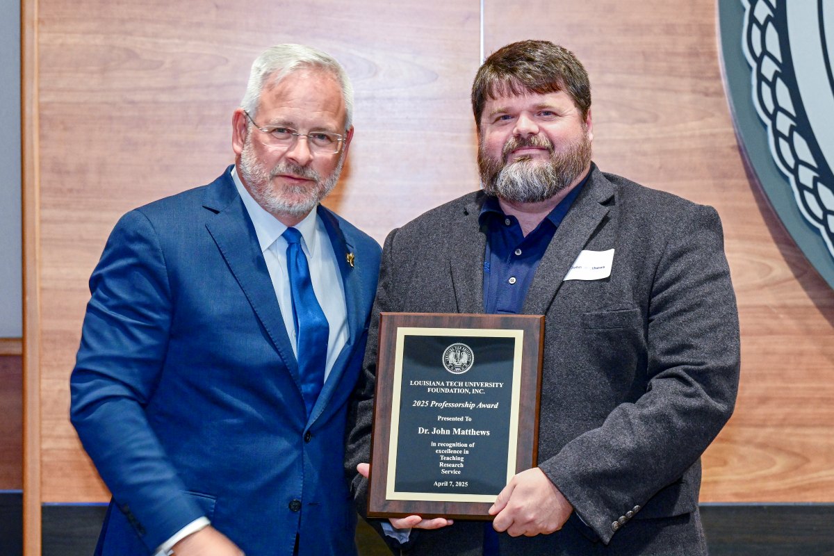 John Matthews Receives LA Tech Award