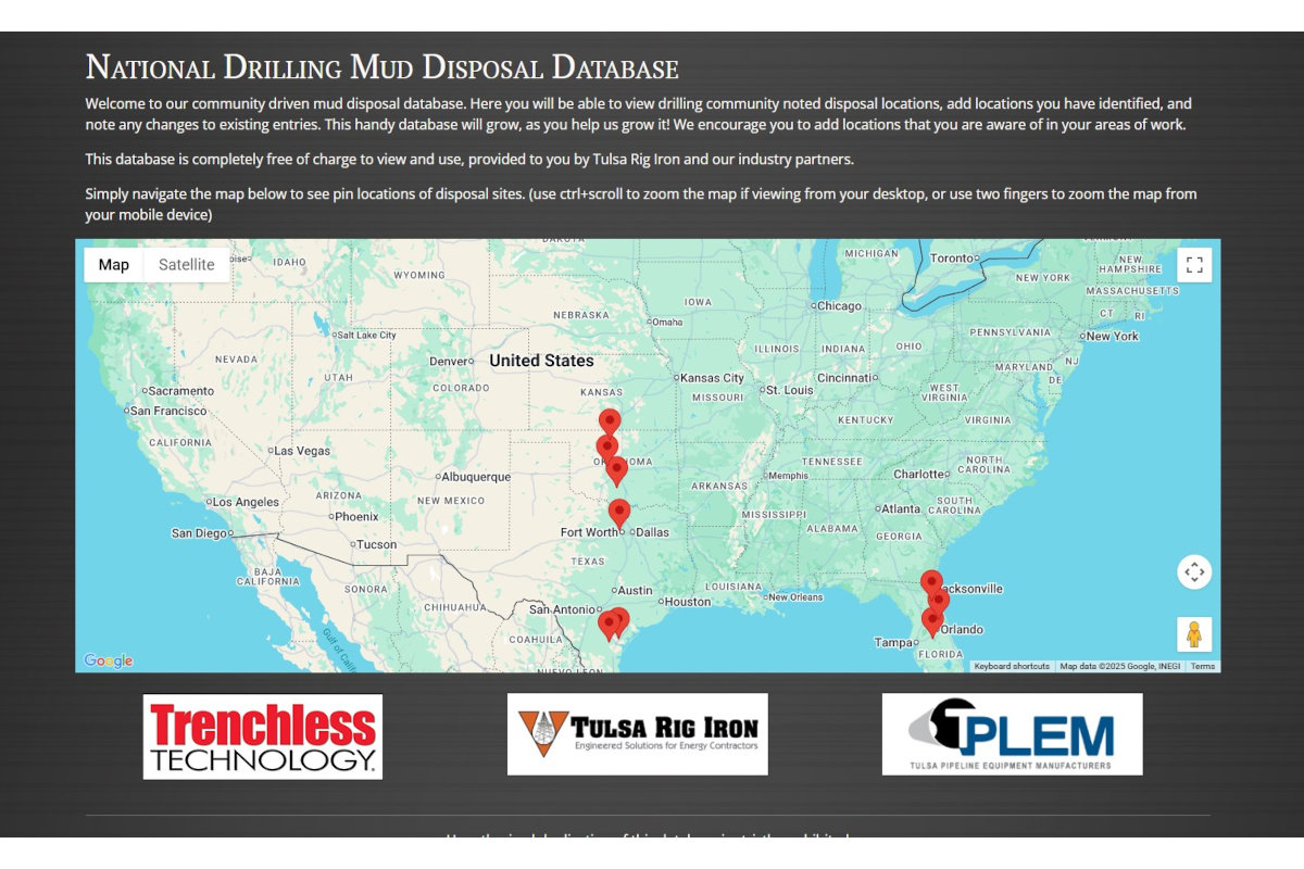 Tulsa Rig Iron Mud Disposal Database