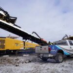 Frog Lake Water Intake Project - Entry side HDD using a Vermeer D550.