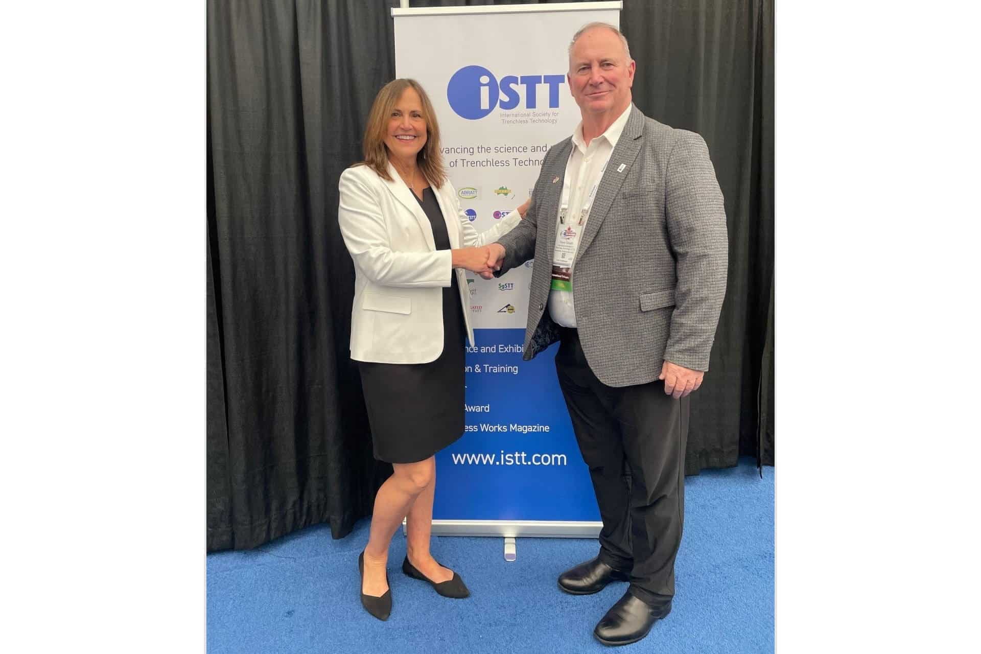 Sheila Joy, NASSCO executive director, and Trevor Gosatti, ISTT executive director