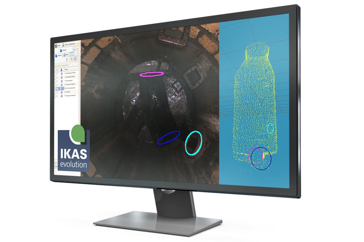 Manhole inspection data on screen