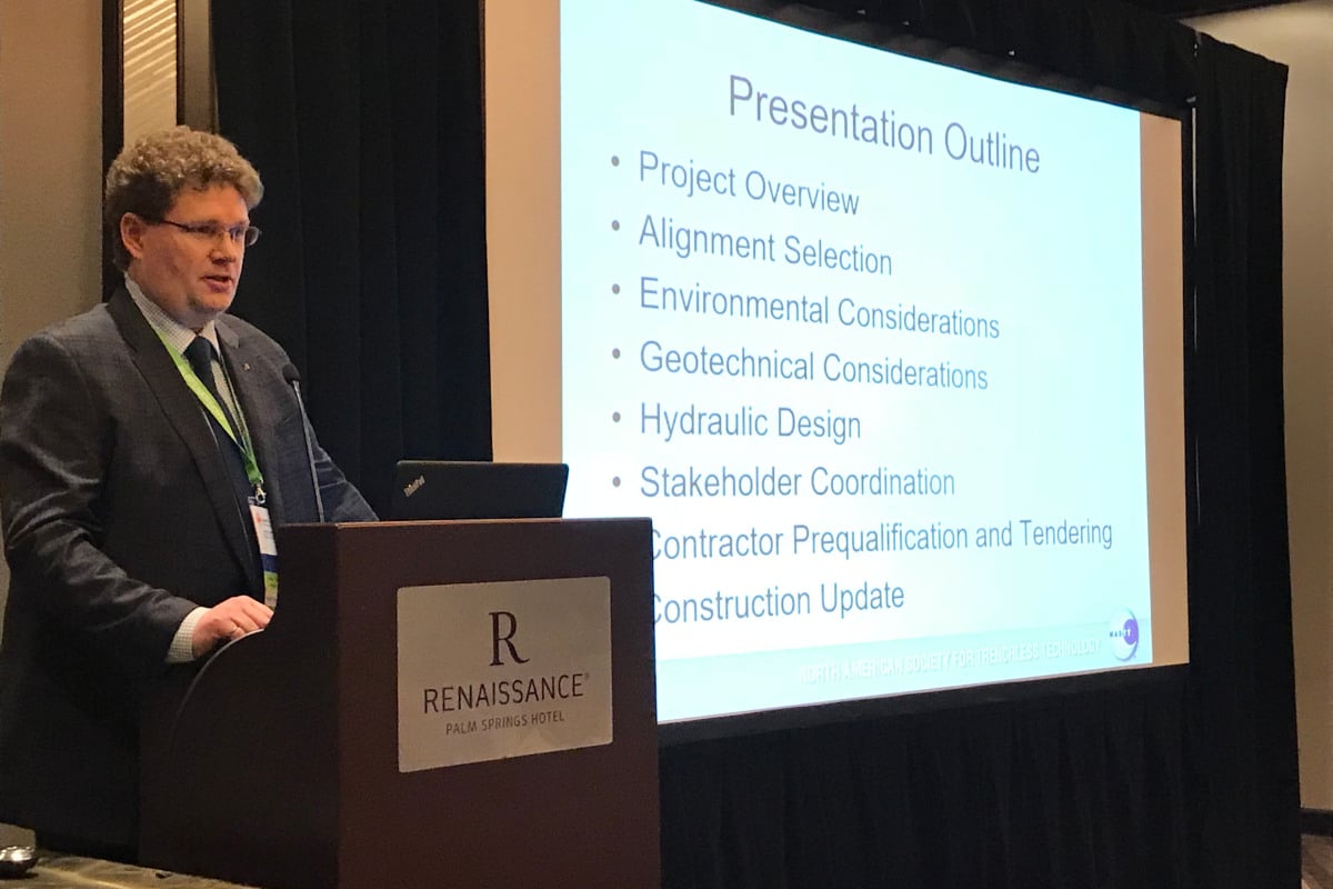 Jason Lueke at the 2018 No-Dig Show in Palm Springs