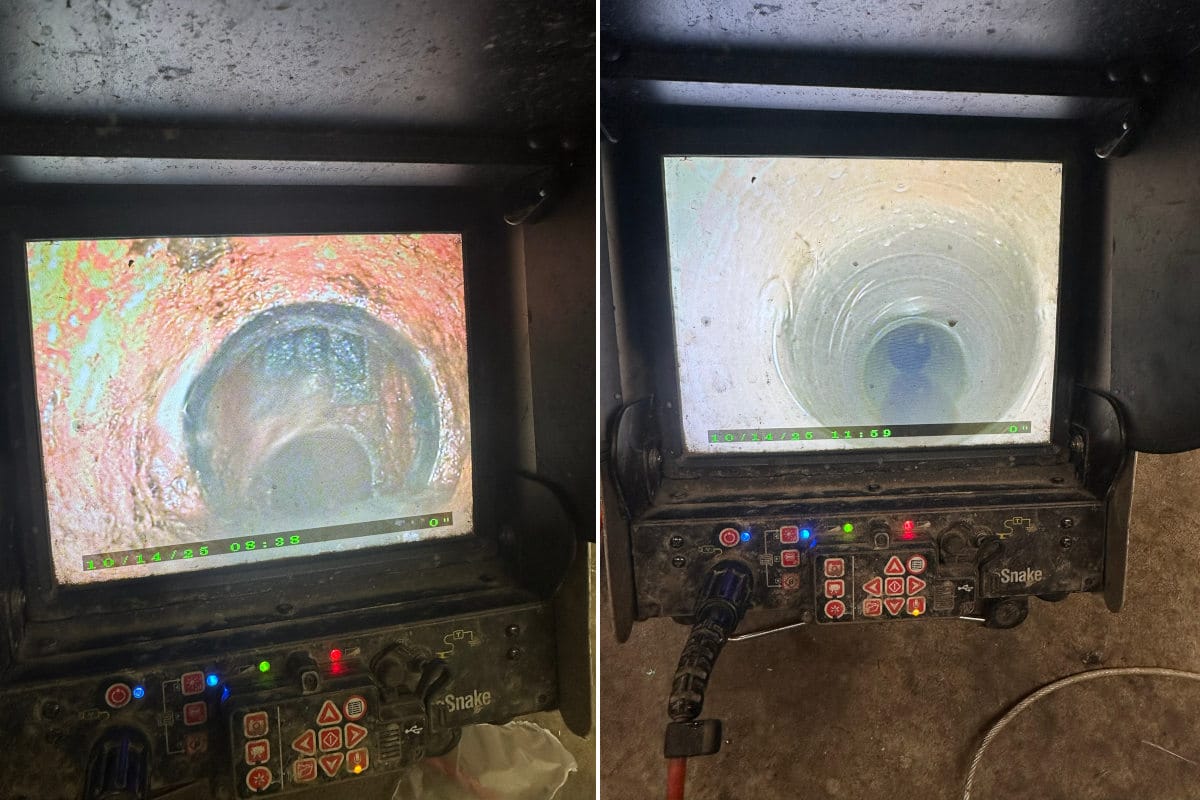 Before-After CIPP Spot Repair