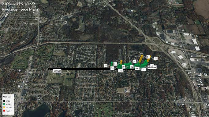 Battle Creek, Michigan force main assessment map
