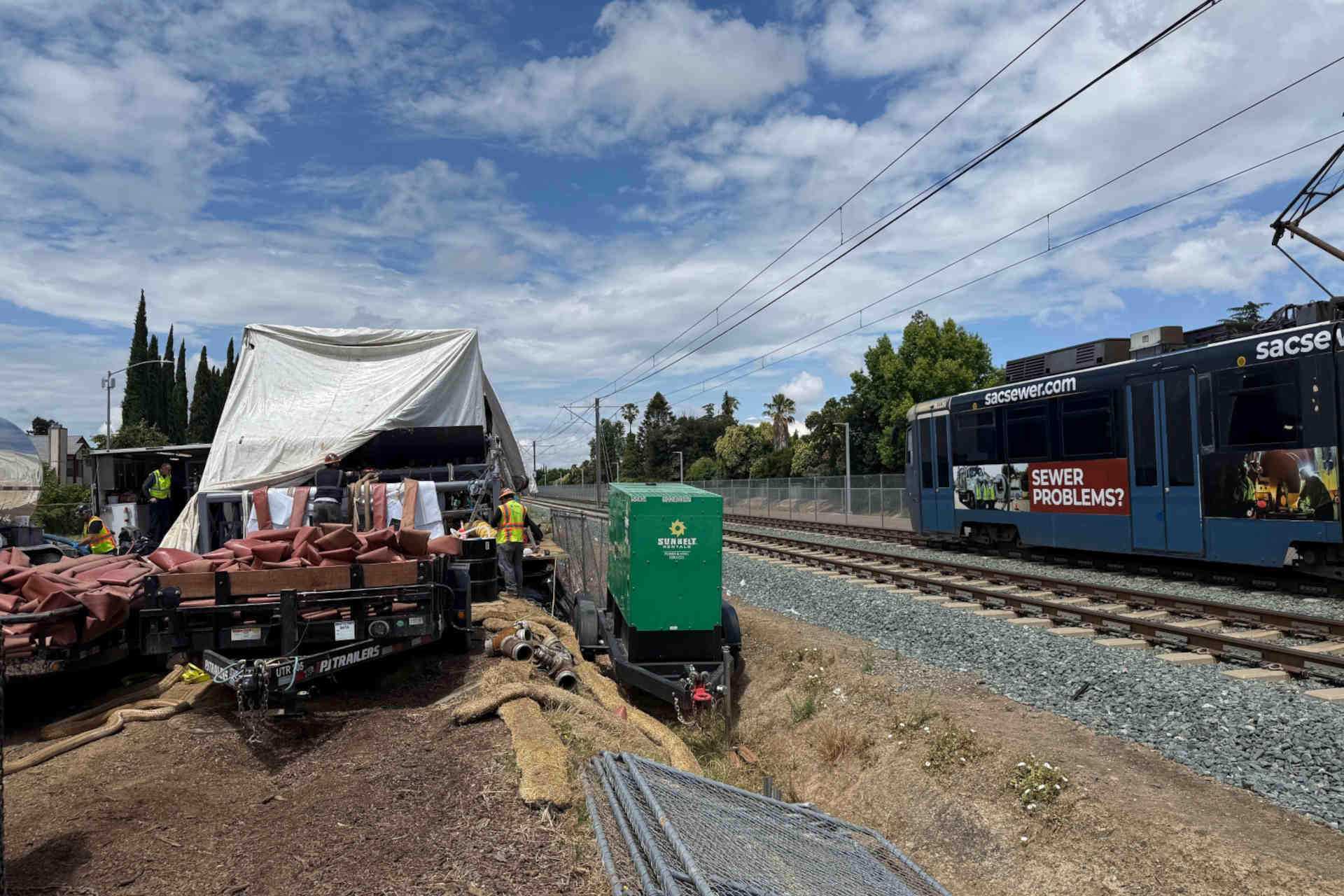 SAK Construction begins work on the the Lower Central Interceptor for SacSewer.
