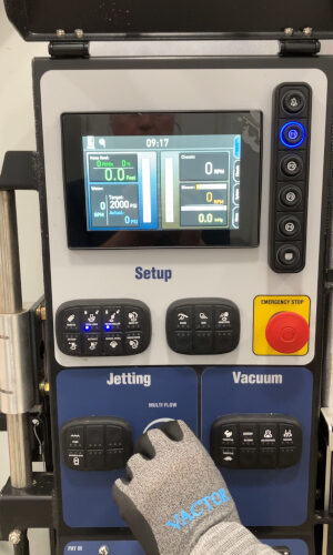 Vactor JetRight control panel