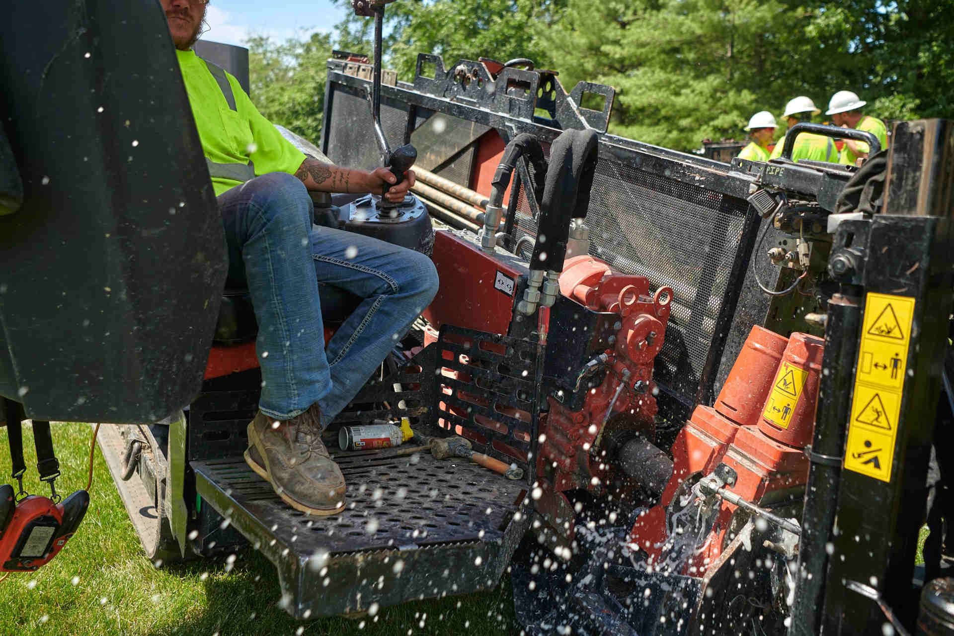 Ditch Witch drill at work in Iowa.